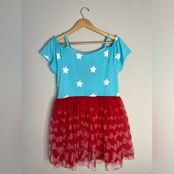 LOL Surprise Dress Tulle Girls Size XXL Plus (18) Red White and Blue Fourth - Picture 6 of 7